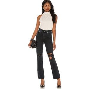 AGOLDE lana mid rise black jeans size 26
